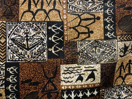 HAWAIIAN FABRIC - BARKCLOTH TAPA 1