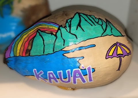 On a beach in Hawai'i Coconut