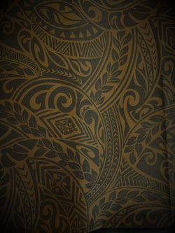 Hawaiian Fabric -100% cotton  TRIBAL 1 - BROWN