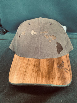 Copy of Koa Wood Brown Island Chain Hat w/ Paddler Rim