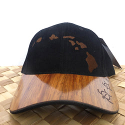 Koa wood hat made in Kauai by Calabash, a great gift from Kaua'i, Hawaii