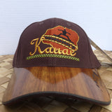 Koa wood hat made in Kauai by Calabash, a great gift from Kaua'i, Hawaii
